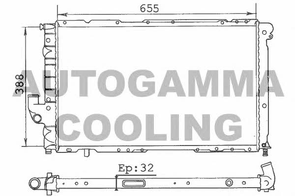 Autogamma 100274 Radiator, engine cooling 100274