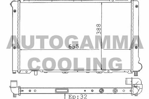 Autogamma 100277 Radiator, engine cooling 100277