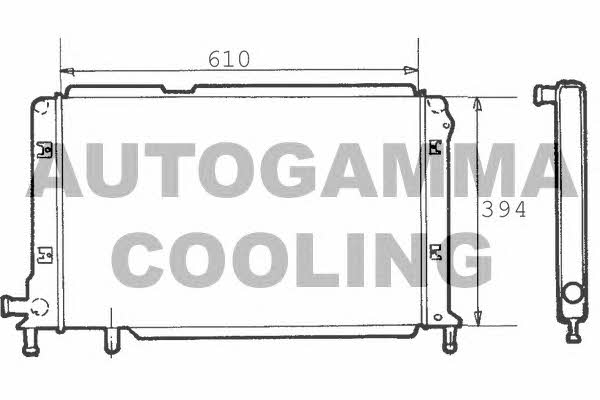 Autogamma 100280 Radiator, engine cooling 100280