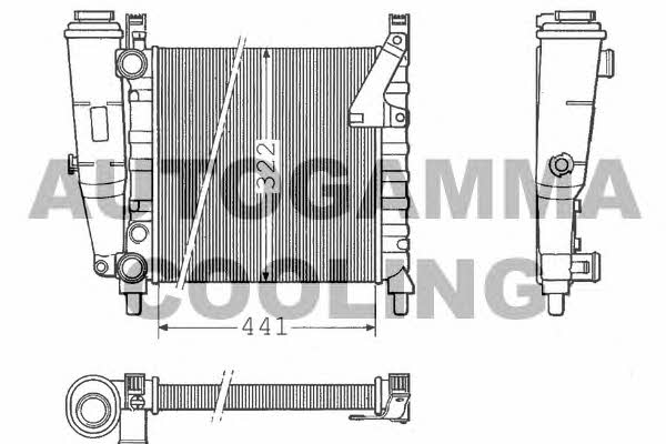 Autogamma 100284 Radiator, engine cooling 100284
