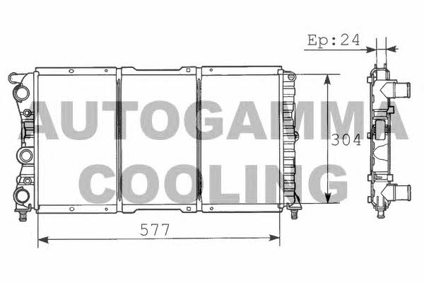 Autogamma 100293 Radiator, engine cooling 100293