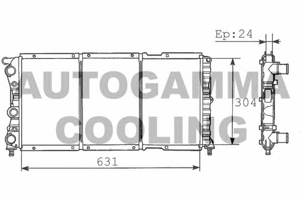 Autogamma 100295 Radiator, engine cooling 100295