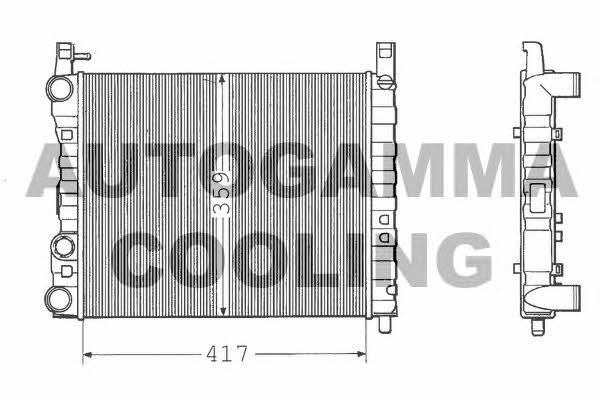 Autogamma 100299 Radiator, engine cooling 100299