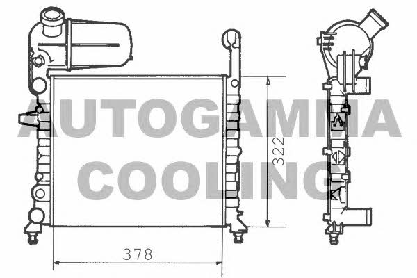 Autogamma 100309 Radiator, engine cooling 100309