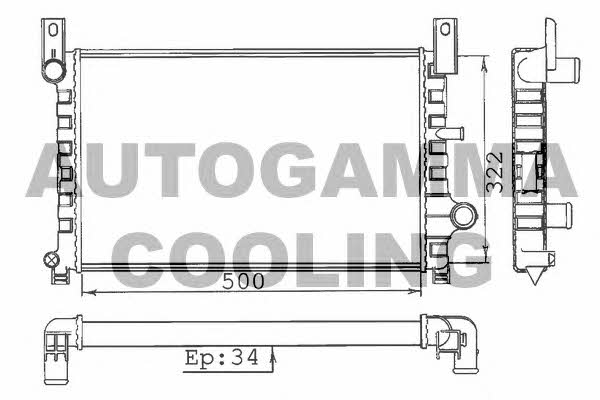 Autogamma 100331 Radiator, engine cooling 100331