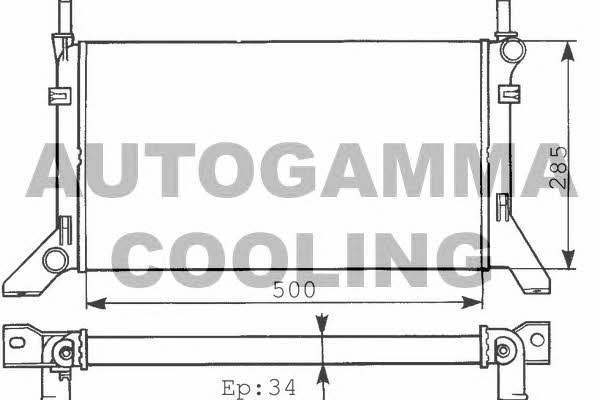 Autogamma 100338 Radiator, engine cooling 100338