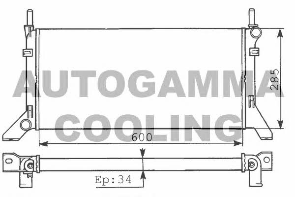 Autogamma 100340 Radiator, engine cooling 100340