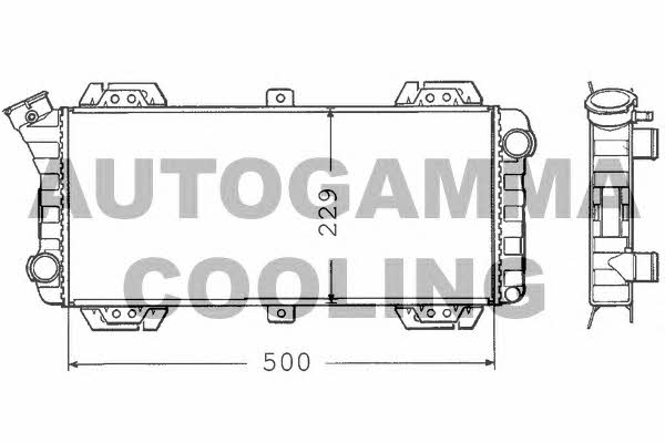 Autogamma 100349 Radiator, engine cooling 100349