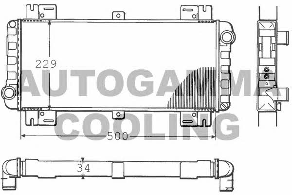 Autogamma 100351 Radiator, engine cooling 100351