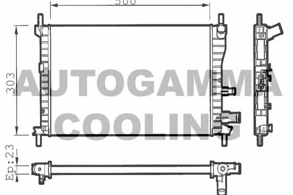Autogamma 100356 Radiator, engine cooling 100356