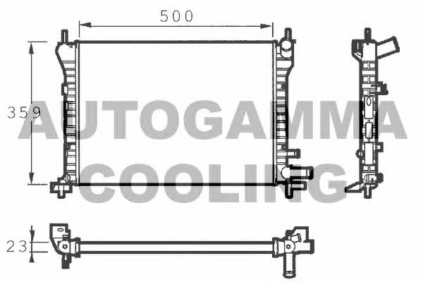 Autogamma 100357 Radiator, engine cooling 100357