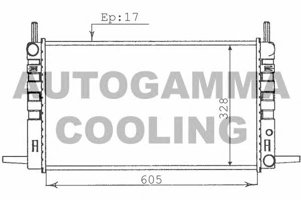 Autogamma 100362 Radiator, engine cooling 100362