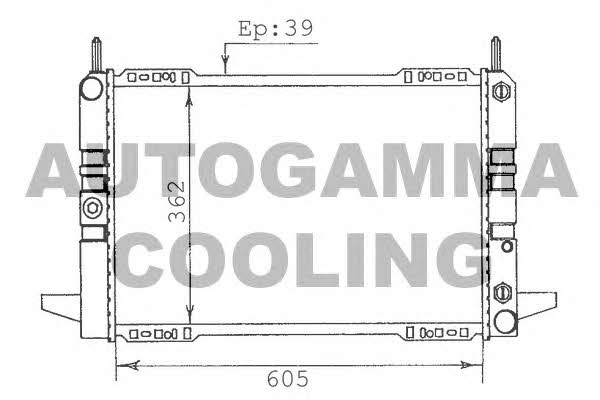 Autogamma 100364 Radiator, engine cooling 100364
