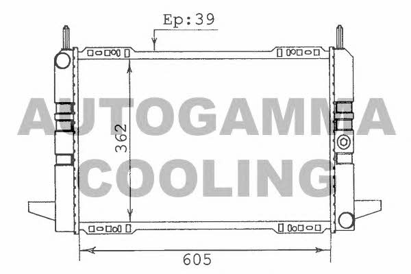 Autogamma 100375 Radiator, engine cooling 100375