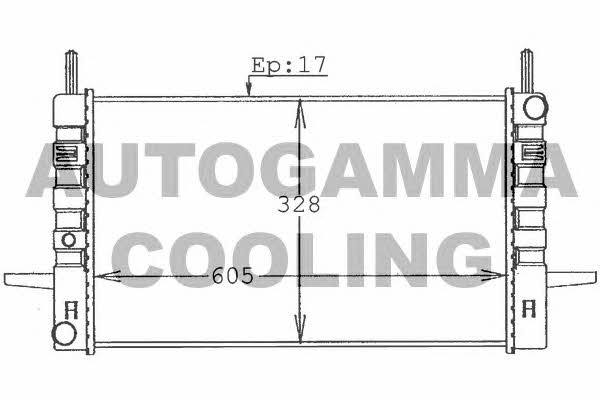 Autogamma 100385 Radiator, engine cooling 100385