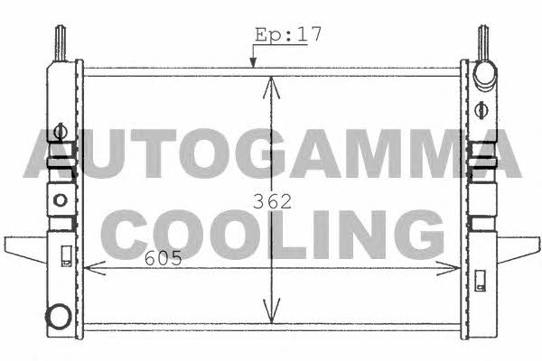 Autogamma 100386 Radiator, engine cooling 100386