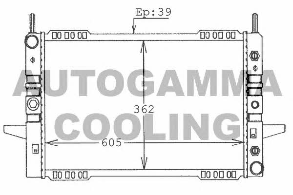 Autogamma 100388 Radiator, engine cooling 100388