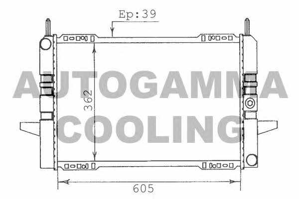 Autogamma 100391 Radiator, engine cooling 100391