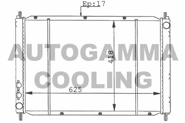 Autogamma 100424 Radiator, engine cooling 100424