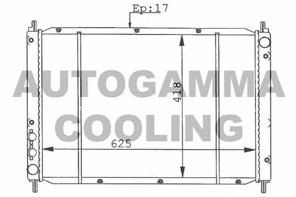 Autogamma 100425 Radiator, engine cooling 100425