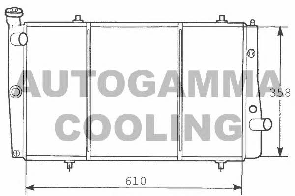 Autogamma 100445 Radiator, engine cooling 100445