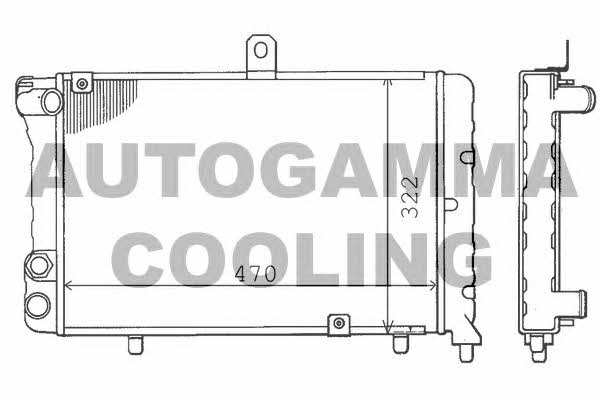 Autogamma 100449 Radiator, engine cooling 100449