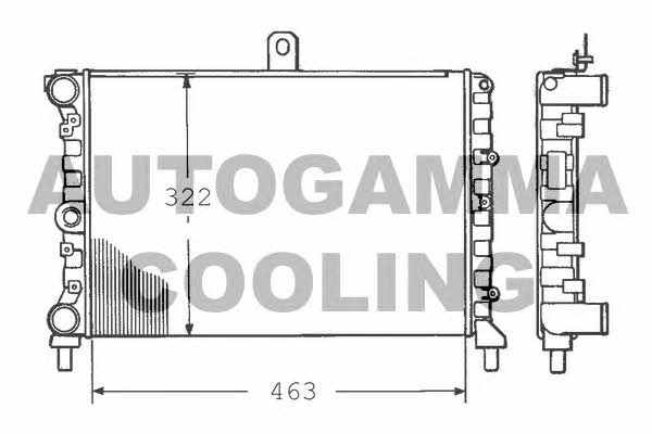 Autogamma 100451 Radiator, engine cooling 100451