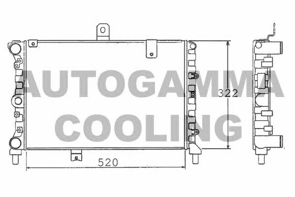 Autogamma 100452 Radiator, engine cooling 100452