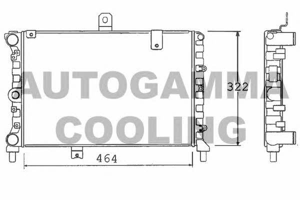 Autogamma 100453 Radiator, engine cooling 100453