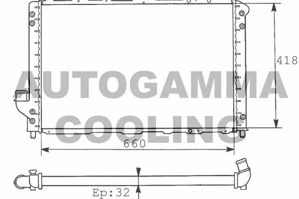 Autogamma 100463 Radiator, engine cooling 100463