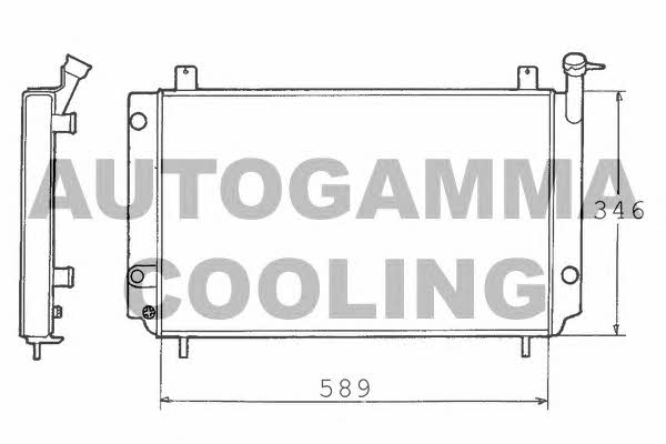 Autogamma 100641 Radiator, engine cooling 100641