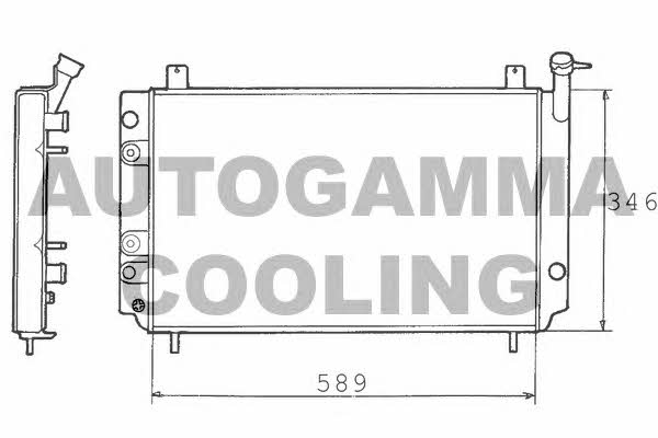 Autogamma 100642 Radiator, engine cooling 100642