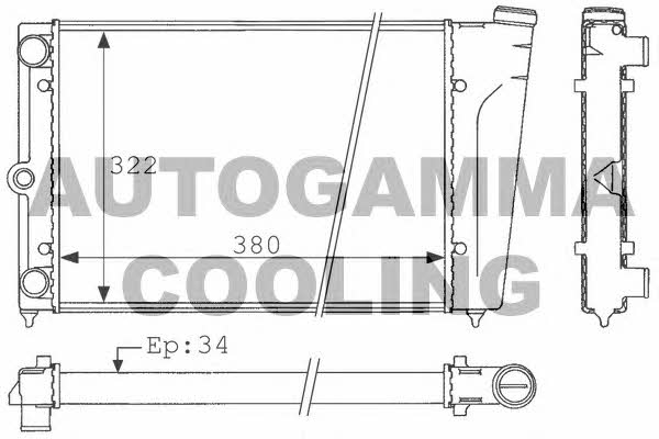 Autogamma 101039 Radiator, engine cooling 101039