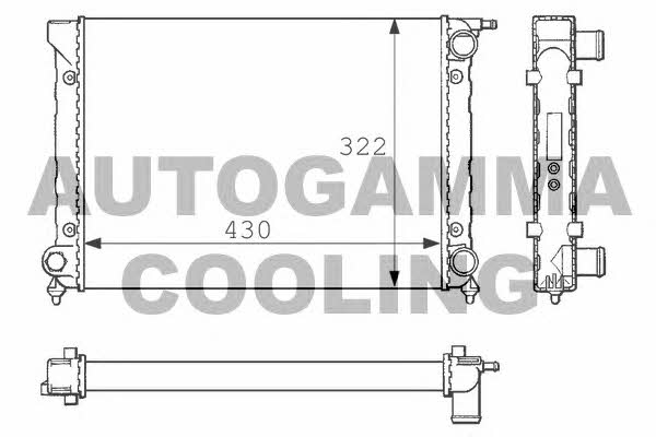 Autogamma 101051 Radiator, engine cooling 101051