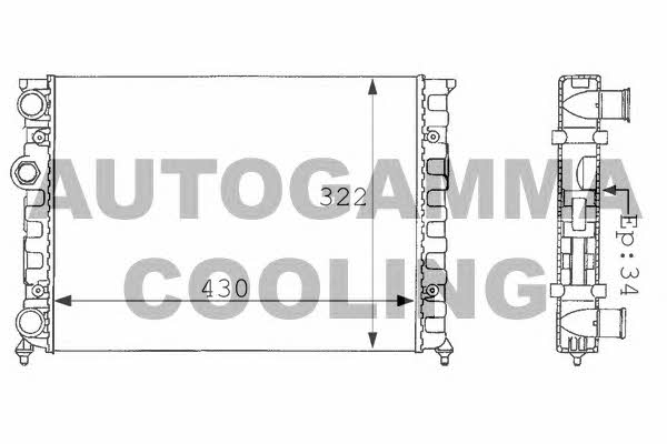 Autogamma 101055 Radiator, engine cooling 101055