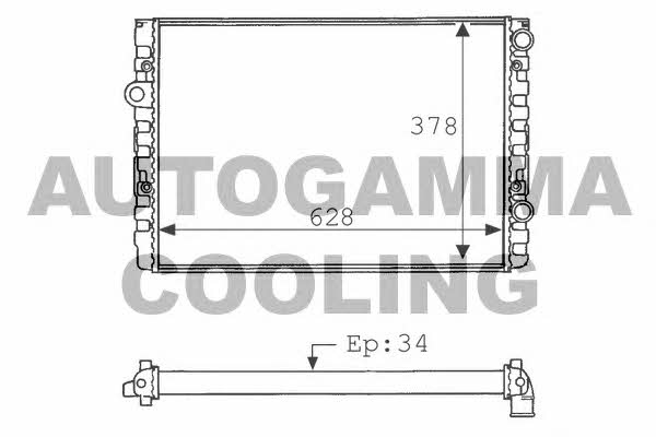 Autogamma 101062 Radiator, engine cooling 101062