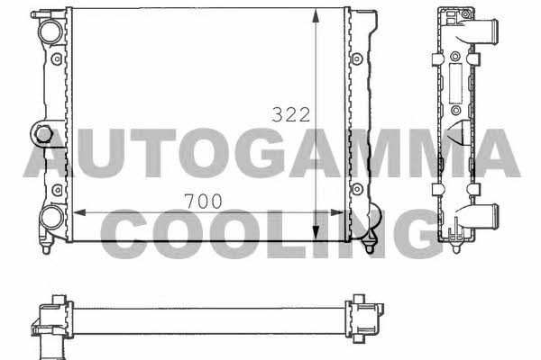 Autogamma 101066 Radiator, engine cooling 101066