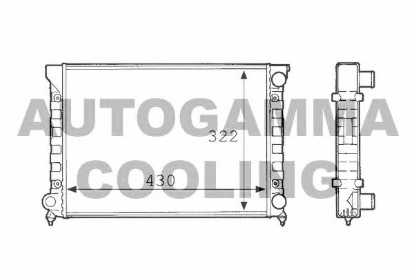 Autogamma 101069 Radiator, engine cooling 101069