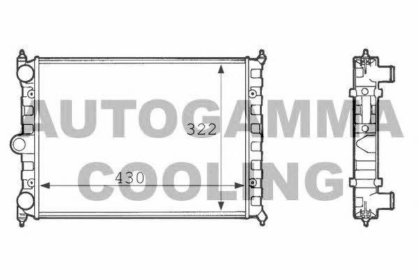 Autogamma 101079 Radiator, engine cooling 101079