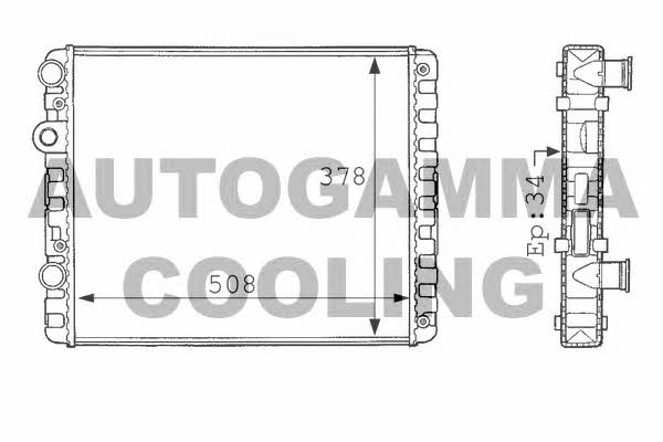 Autogamma 101082 Radiator, engine cooling 101082