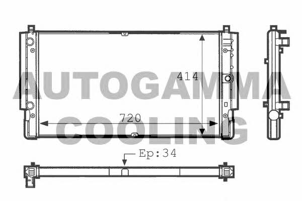 Autogamma 101083 Radiator, engine cooling 101083