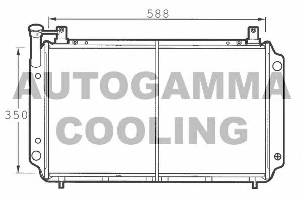 Autogamma 100644 Radiator, engine cooling 100644
