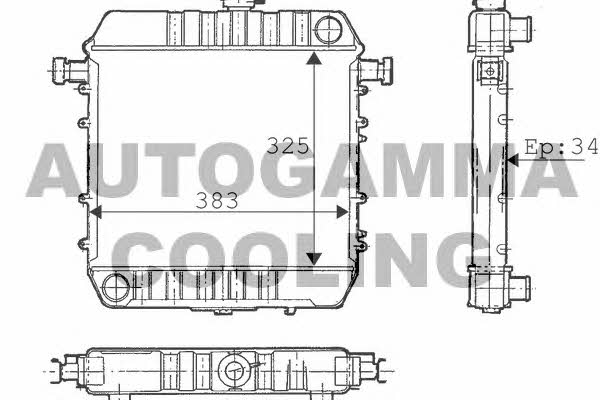 Autogamma 100652 Radiator, engine cooling 100652