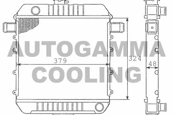 Autogamma 100653 Radiator, engine cooling 100653