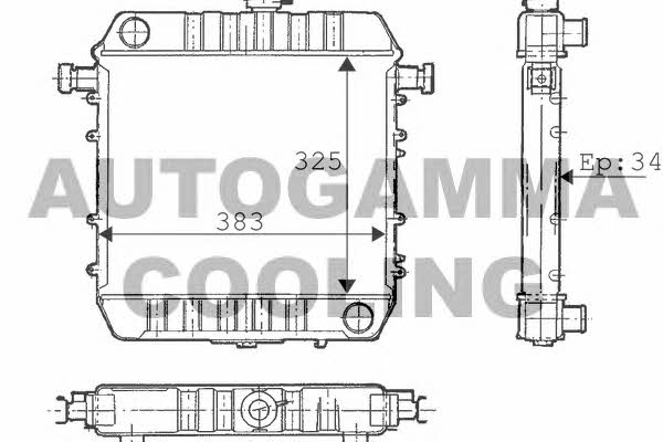 Autogamma 100656 Radiator, engine cooling 100656