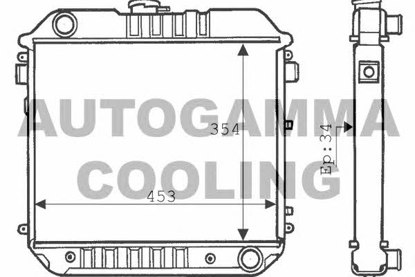 Autogamma 100658 Radiator, engine cooling 100658