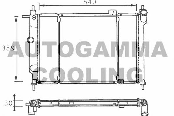 Autogamma 100668 Radiator, engine cooling 100668