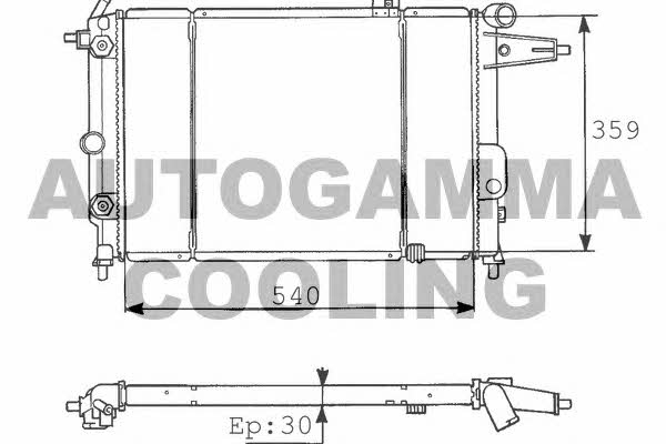 Autogamma 100672 Radiator, engine cooling 100672