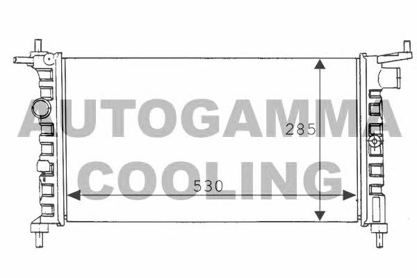 Autogamma 100674 Radiator, engine cooling 100674