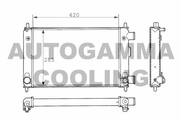 Autogamma 100682 Radiator, engine cooling 100682